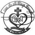 "I can do all things through Christ who strengthens me" Christian die-cut metal sign, Christian Metal Wall Art - Christian Steel Wall Decor