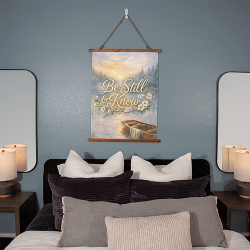 Be Still and Know Christian Wall Art – Psalm 46:10 Faith Comfort Apparel